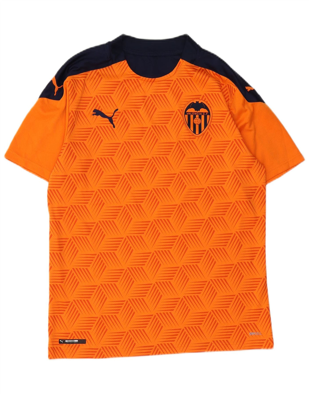 Puma Herren Valencia T-Shirt Top Medium Orange Colourblock Polyester