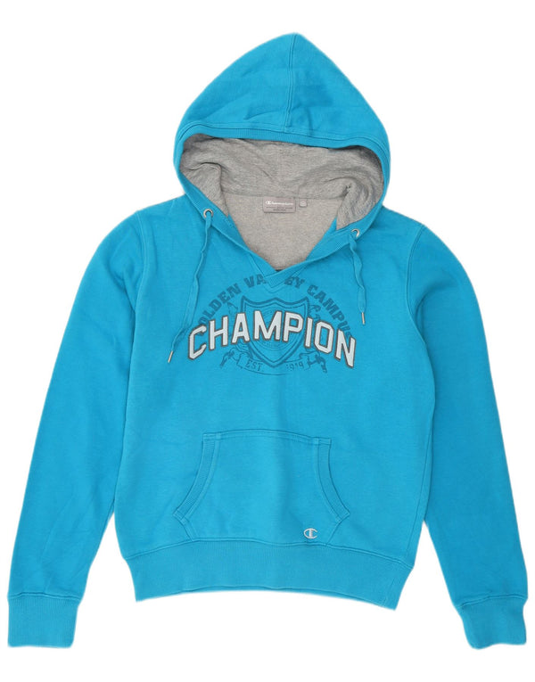 Champion Kapuzenpullover mit Grafik für Mädchen, 13–14 Jahre, blaue Baumwolle