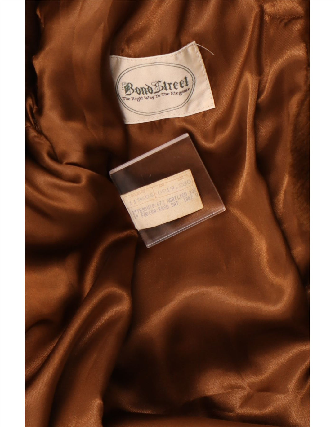 BOND STREET Kunstpelzmantel mit Kapuze für Damen IT 44 Mittelbraunes Acryl