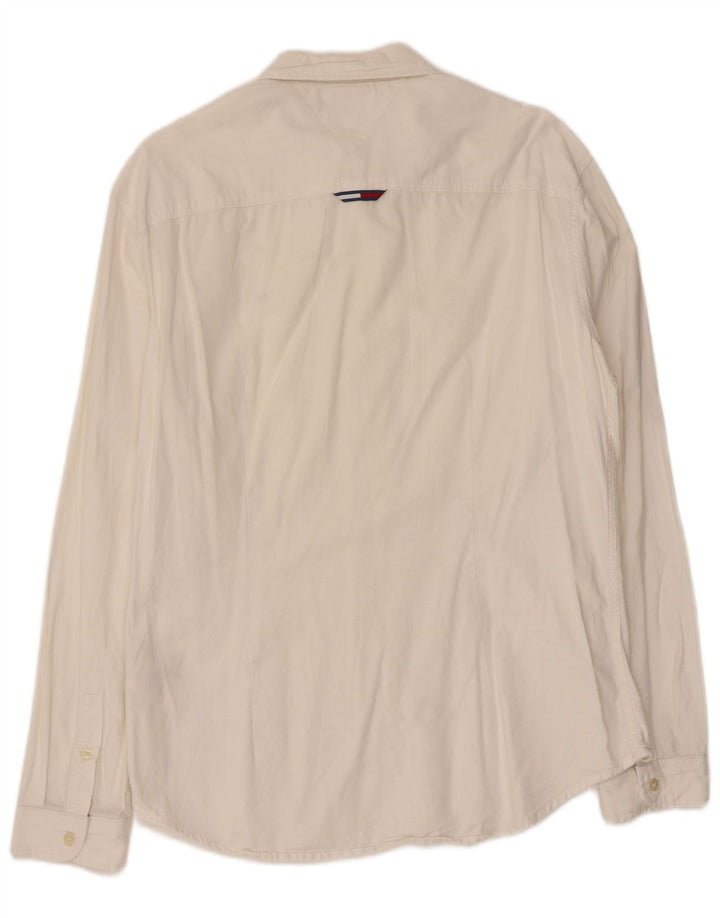 TOMMY HILFIGER Herren Slim Fit Hemd mittelweiße Baumwolle