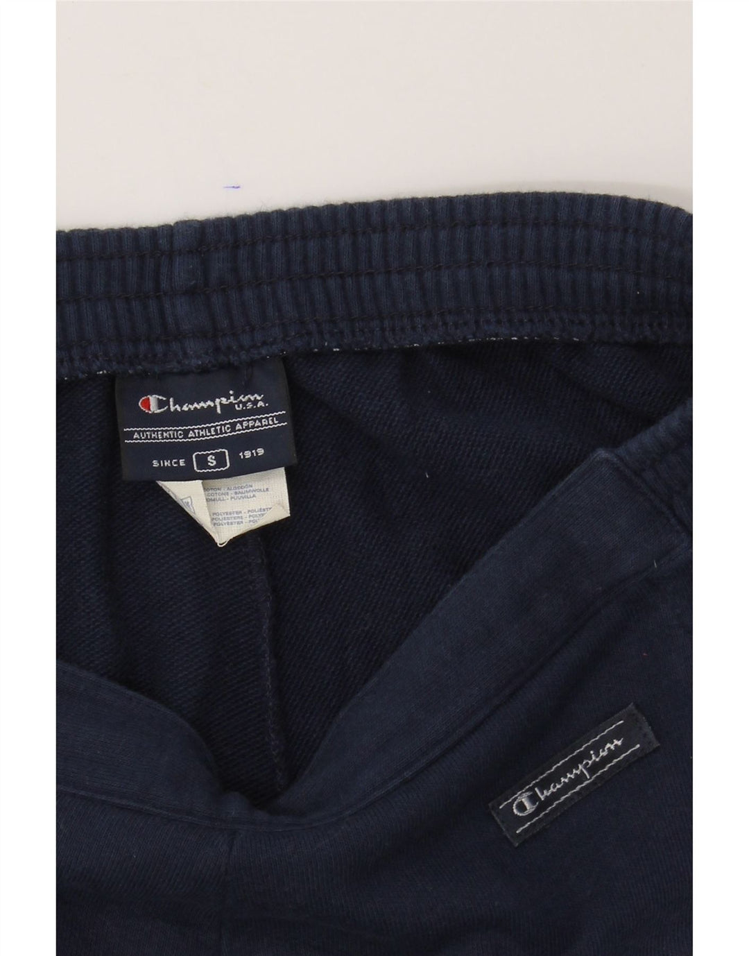 CHAMPION Mens Tracksuit Trousers Small  Navy Blue Cotton Vintage Champion and Second-Hand Champion from Messina Hembry 
