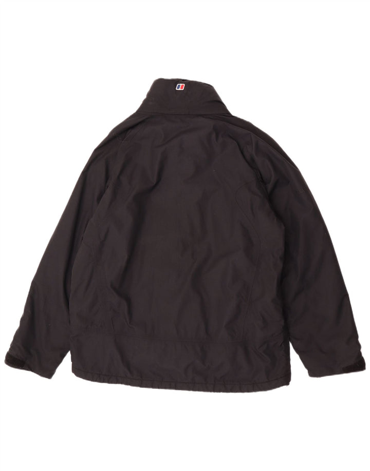 Berghaus Herren-Regenjacke mit Kapuze, UK 38, mittelschwarzes Nylon