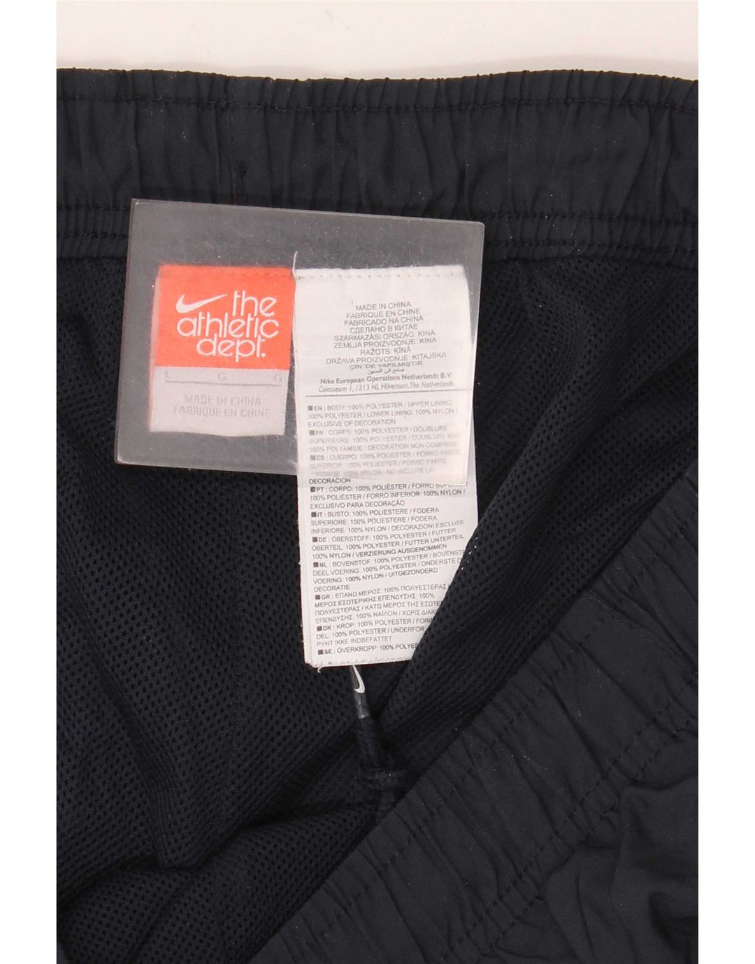 Nike Herren-Trainingshose, groß, aus schwarzem Polyester