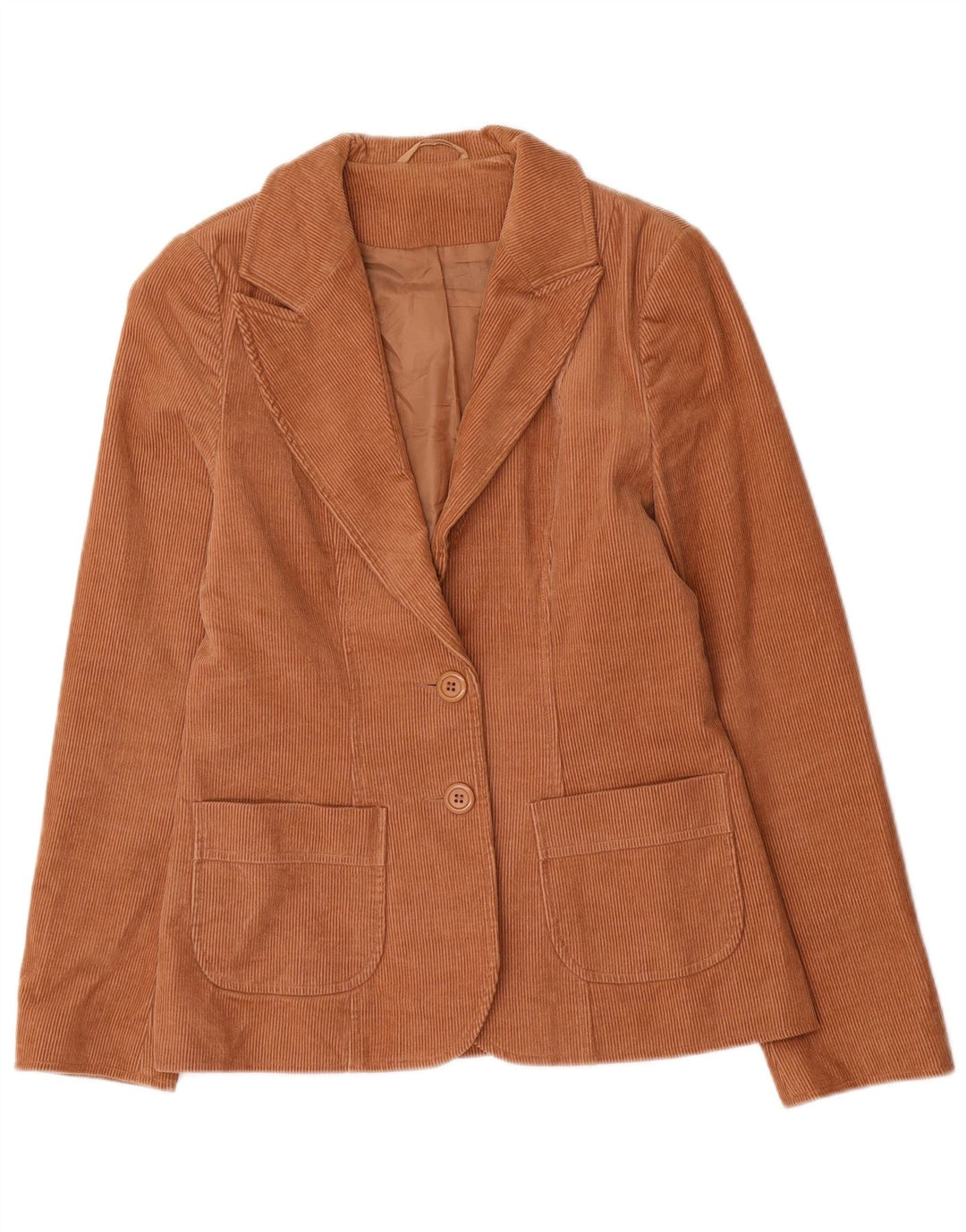 Topshop Damen-Blazer aus Cord mit 2 Knöpfen, Gr. 10, Größe S, Braun, Baumwolle