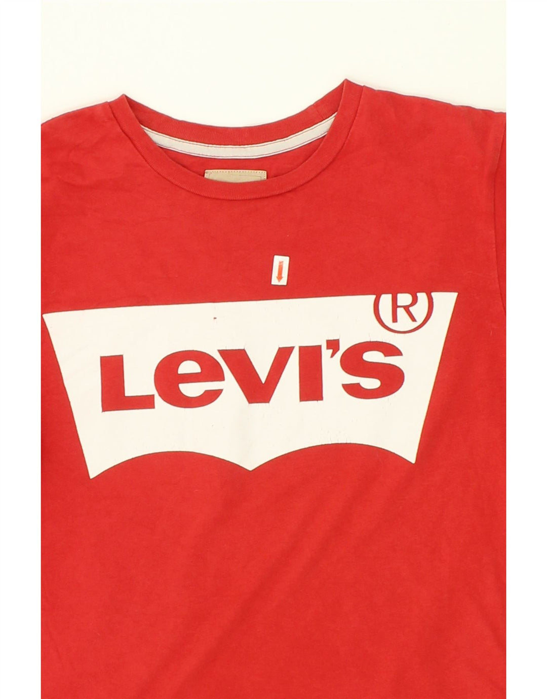 LEVI'S Boys Graphic Top Long Sleeve 13-14 Years Red Cotton Vintage Levi's and Second-Hand Levi's from Messina Hembry 