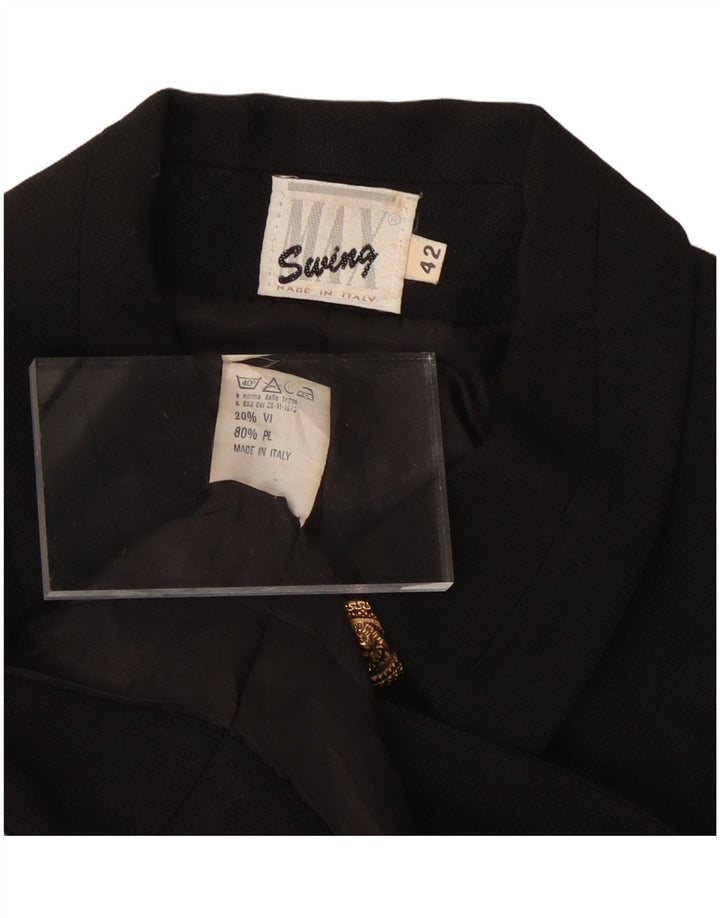 VINTAGE Damen Bolerojacke IT 42 Mittelschwarze Viskose