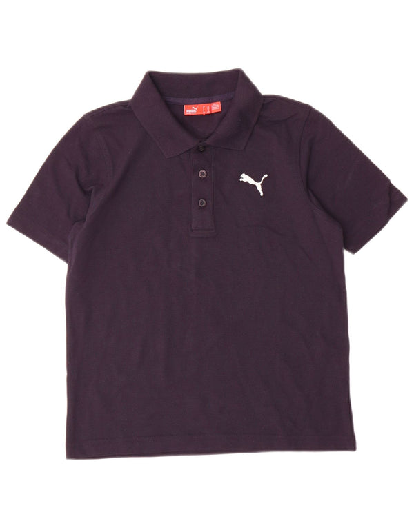 Puma Jungen Poloshirt 9-10 Jahre Marineblaue Baumwolle