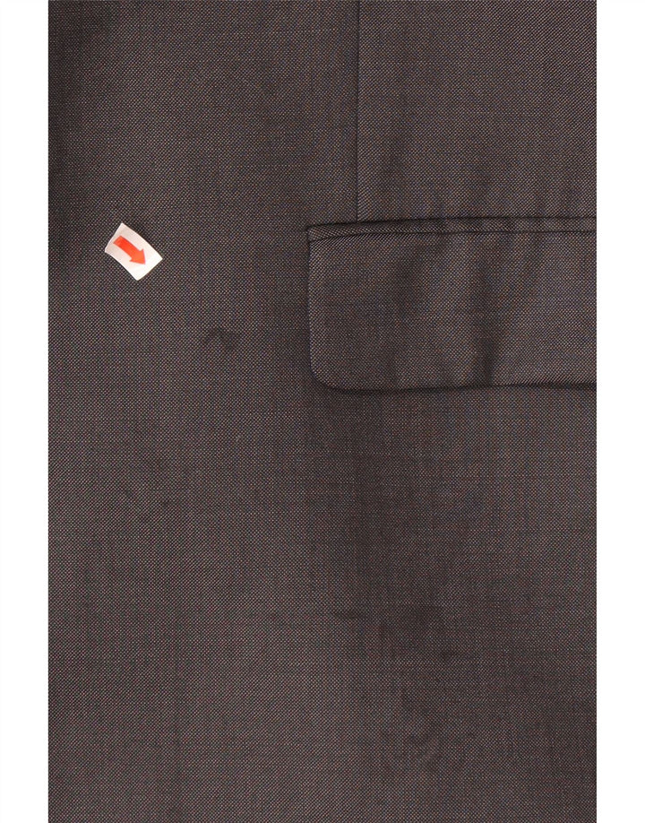 TED BAKER Mens 2 Button Blazer Jacket UK 46 3XL Grey Wool Vintage Ted Baker and Second-Hand Ted Baker from Messina Hembry 