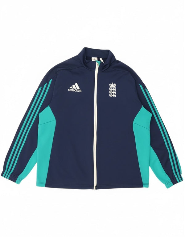 Adidas Mens England Tracksuit Top Jacket UK 48/50 XL Navy Blue Colourblock
