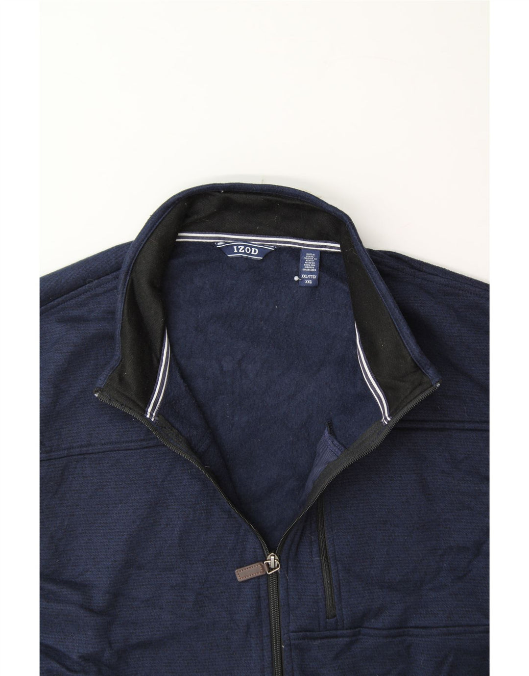 IZOD Mens Sleeveless Tracksuit Top Jacket 2XL Navy Blue Polyester Vintage Izod and Second-Hand Izod from Messina Hembry 