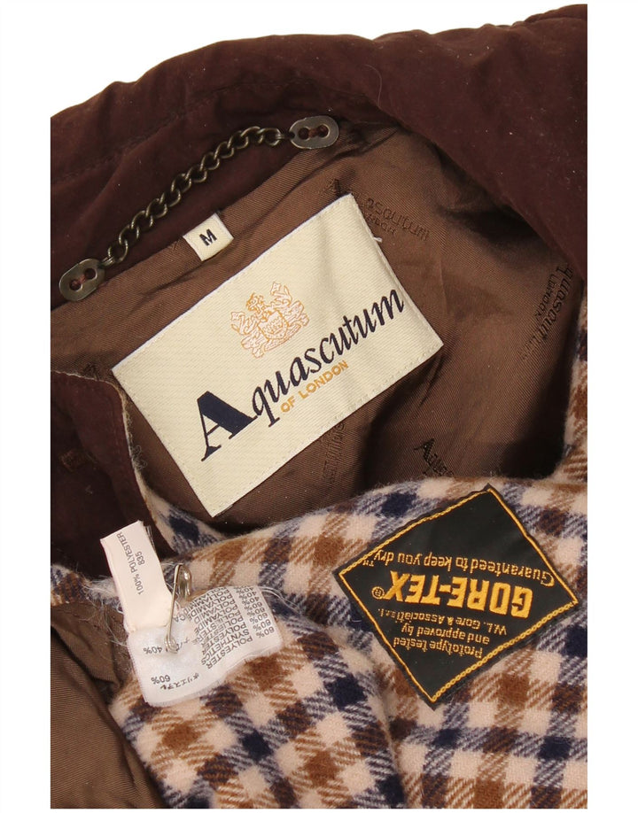 Aquascutum Damen Gore-Tex Übergroßer Mantel UK 14 Mittelbraunes Polyester