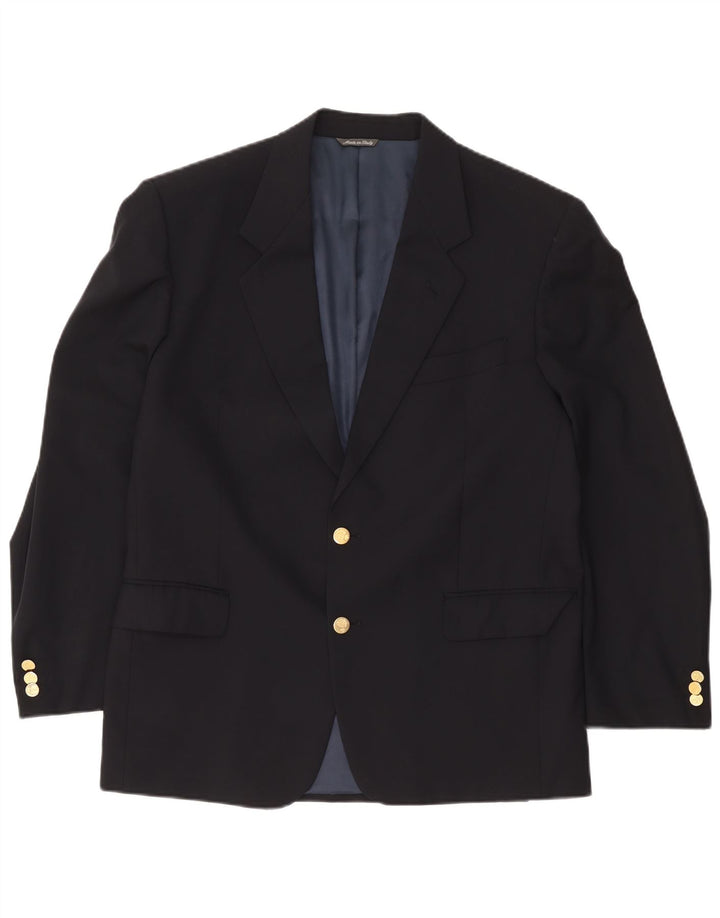 Urbis Herren 2-Knopf-Blazerjacke IT 52 XL Marineblaue Wolle