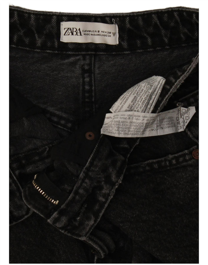 Zara Damen Jeansshorts EU 40 Medium W30 Graue Baumwolle
