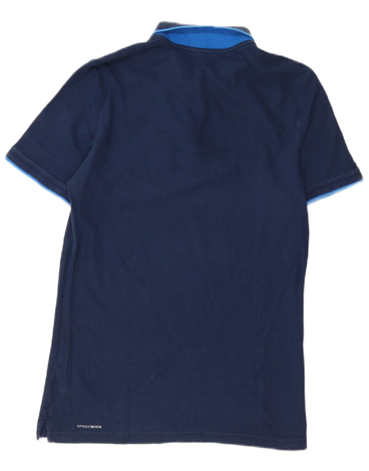 REEBOK Herren-Poloshirt aus mittelblauer Baumwolle in Marineblau