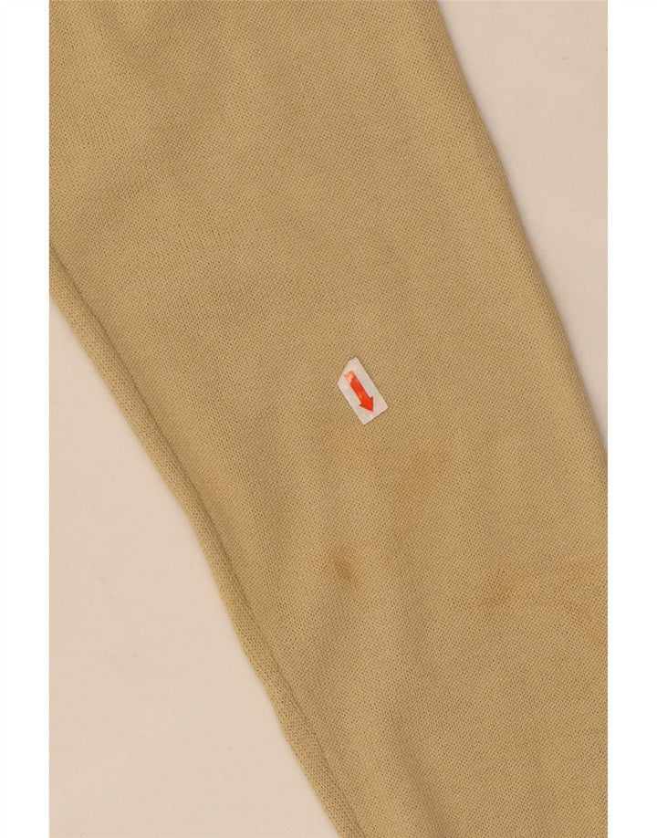 Les Copains Damen Longline-Pullover mit Knopfkragen IT 44 Mittelbeige