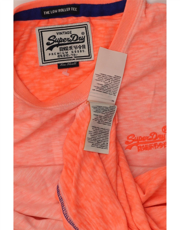 Superdry Herren T-Shirt Top Small Orange Baumwolle