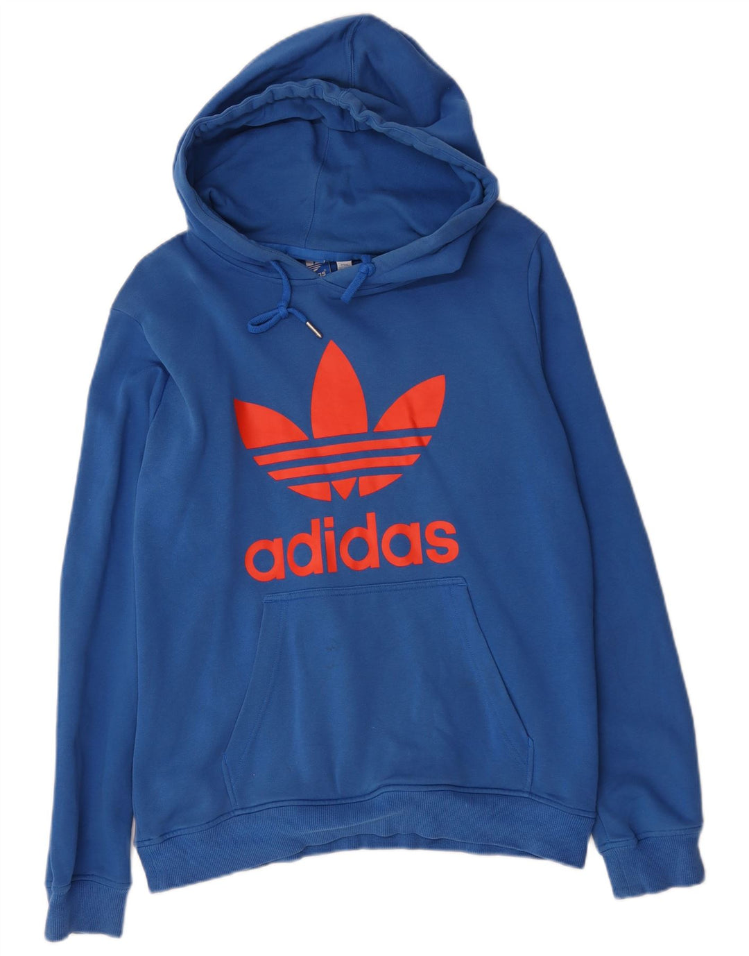 Adidas Herren Graphic Hoodie Pullover mittelblaue Baumwolle