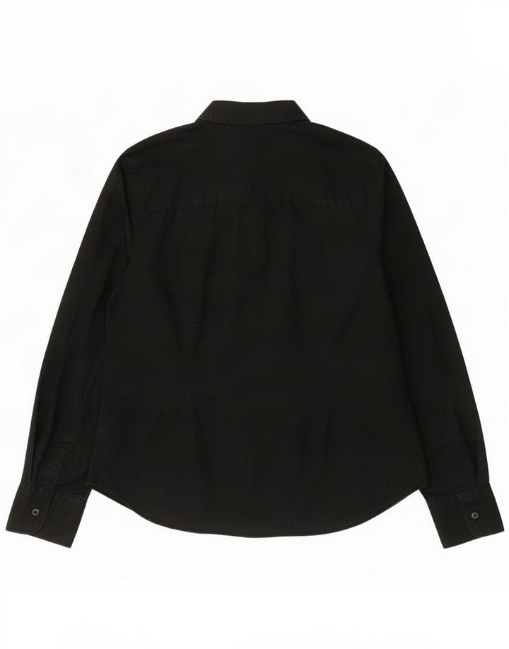 Marks & Spencer Damenhemd UK 12 Medium Black Cotton