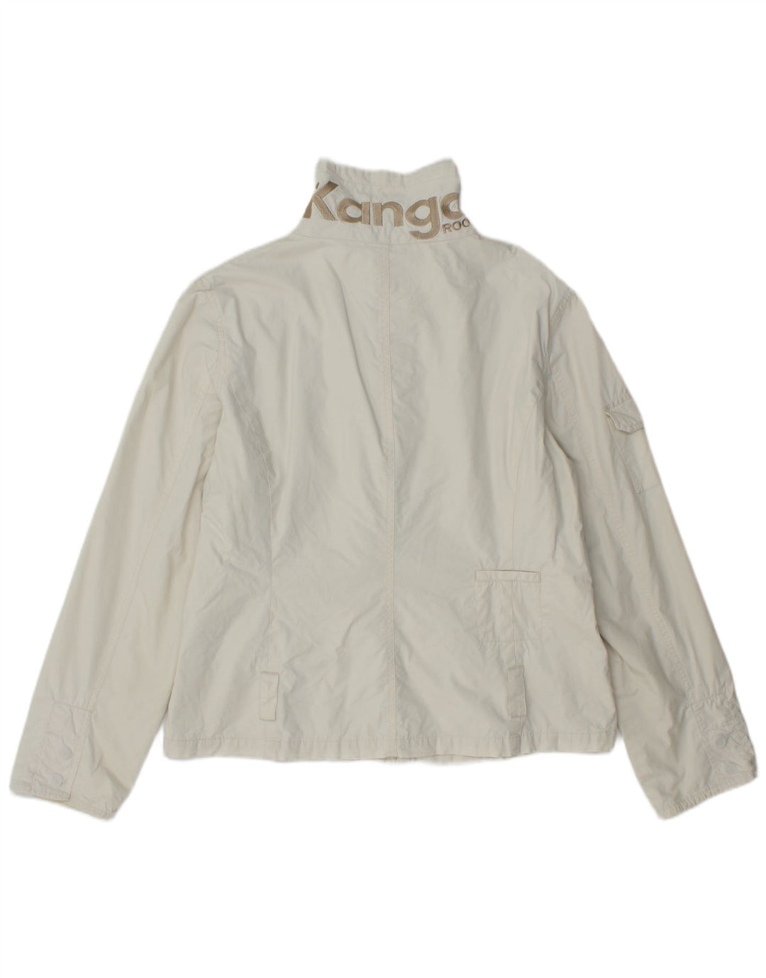 Kangaroos Damen Bomberjacke mit Grafik, UK 18, XL, cremefarbene Baumwolle
