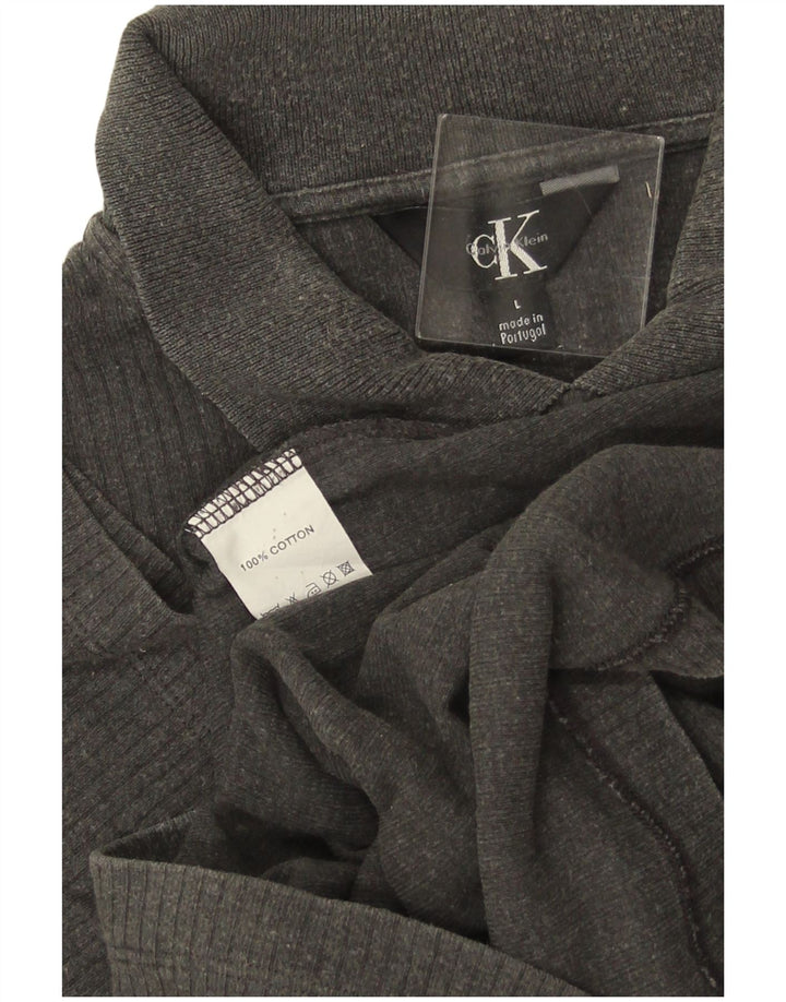 CALVIN KLEIN Herren Poloshirt Große graue Baumwolle