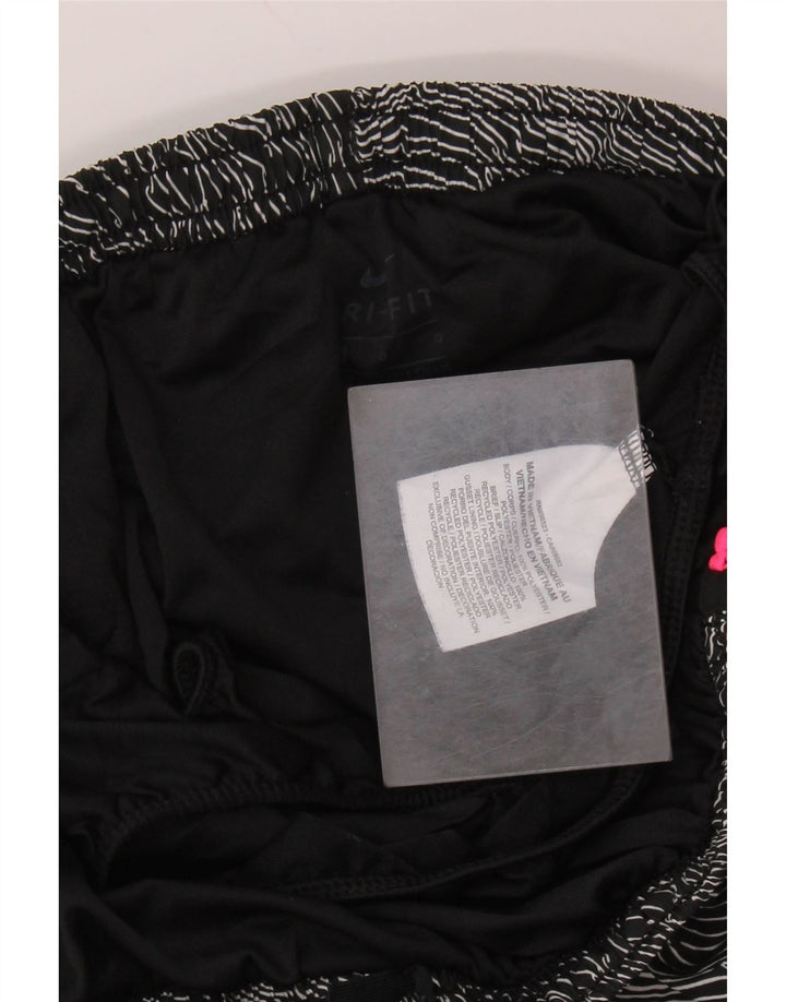 NIKE Damen Dri Fit Sport Shorts UK 16 Large Schwarz Colourblock Polyester