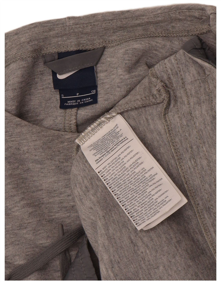 Nike Damen Crop Sweatshirt Pullover UK 10 Small Graue Baumwolle