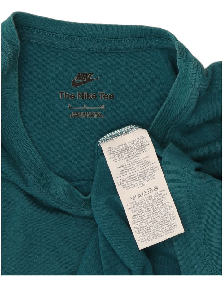 Nike Herren T-Shirt Top Small Blau Baumwolle