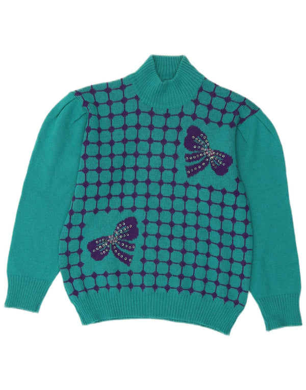 Sara Valentino Damen-Pullover mit Rollkragen, UK 14, Mittelgrün