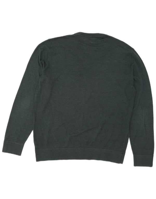 Gap Mens V-Neck Jumper Sweater XL Green