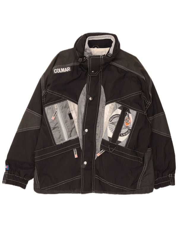 Colmar Herren-Skijacke mit Kapuze, IT 52, Größe L, Schwarz, Farbblock