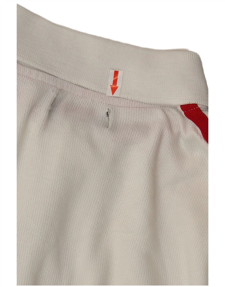 Kappa Herren-Poloshirt, klein, weiße Colourblock-Baumwolle