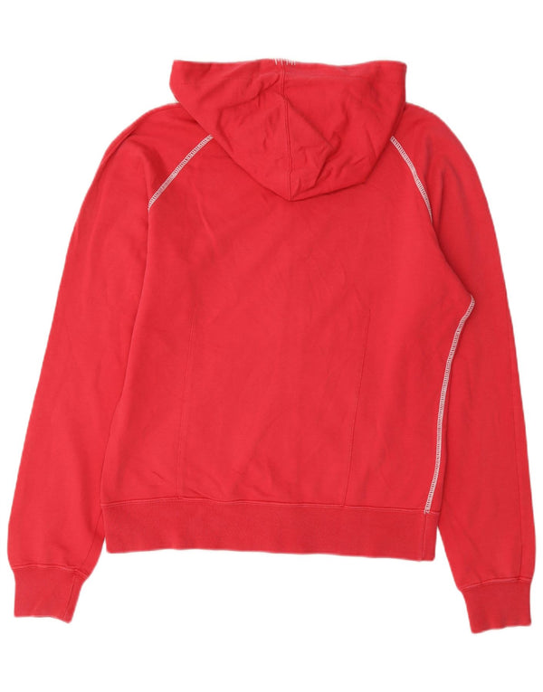 Champion Damen Heritage Fit Graphic Zip Hoodie Pullover UK 16 Large Rot