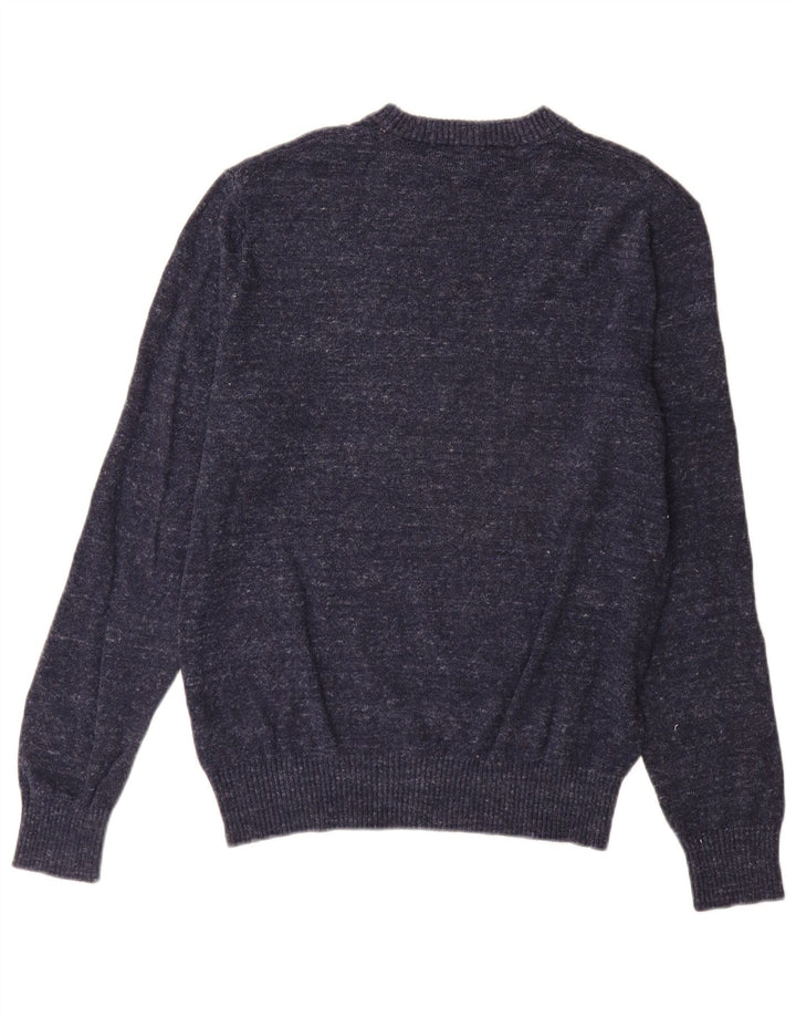 Gap Herren-Pullover mit Rundhalsausschnitt, mittlere marineblaue gesprenkelte Baumwolle