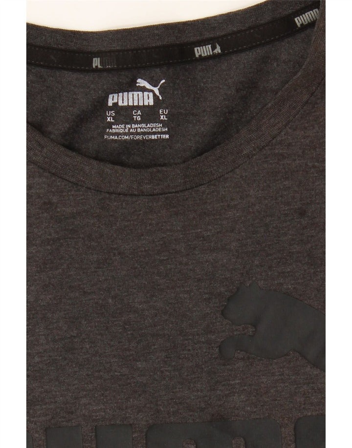 PUMA Mens Graphic T-Shirt Top XL Grey Cotton Vintage Puma and Second-Hand Puma from Messina Hembry 