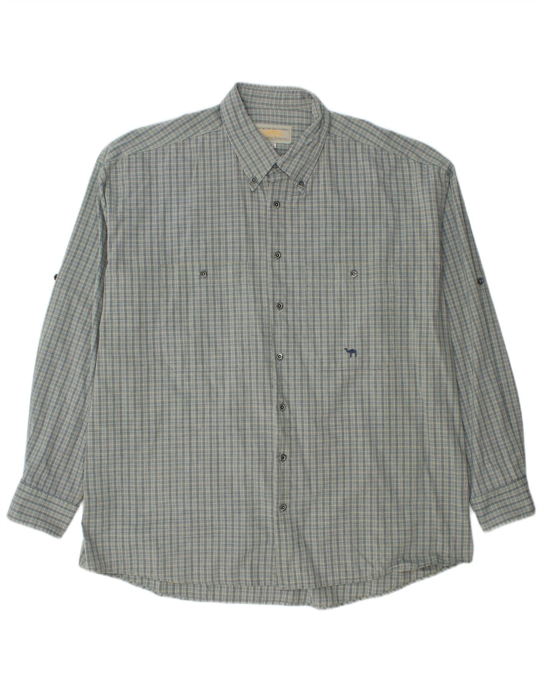 Camel Active Herrenhemd XL Blau kariert