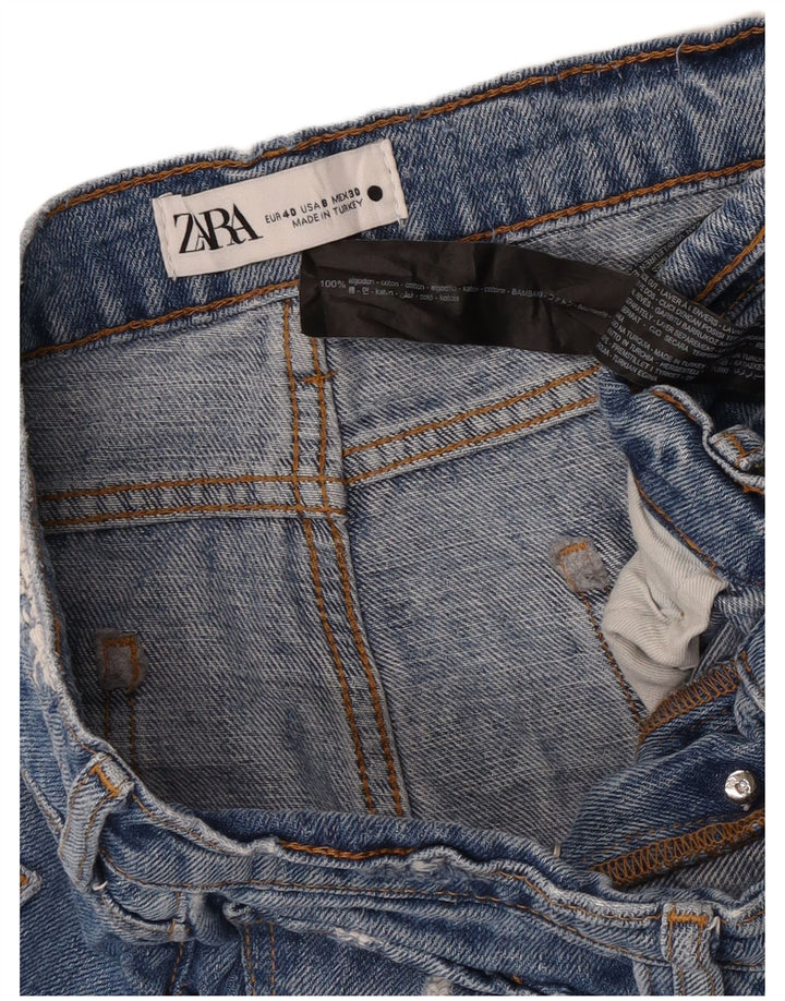 Zara Damen Straight Jeans EU 40 Medium W30 L26 Blaue Baumwolle
