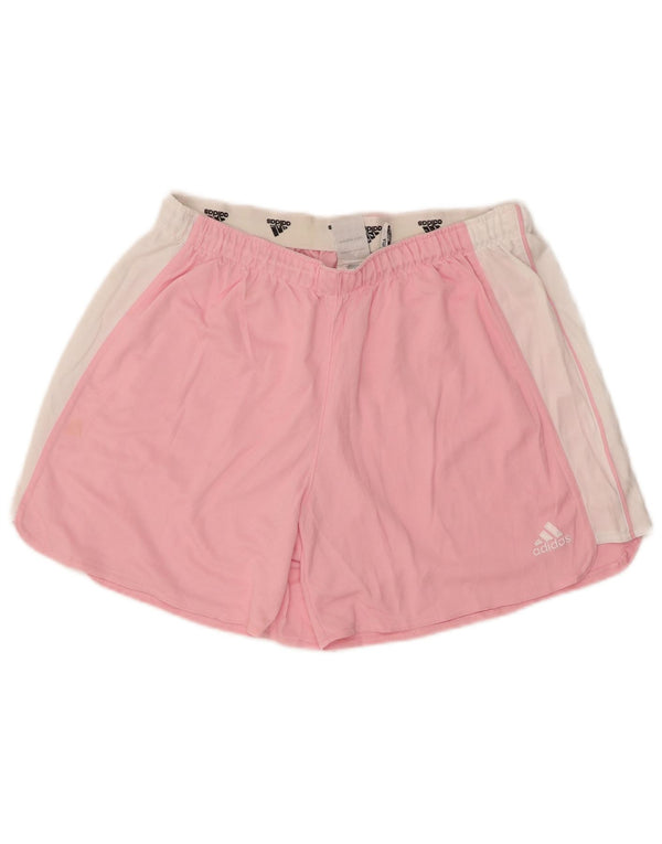 ADIDAS Damen Climalite Sport Shorts UK 14 Large Pink Colourblock