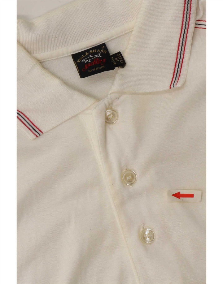 Paul & Shark Herren-Poloshirt aus mittelweißer Baumwolle