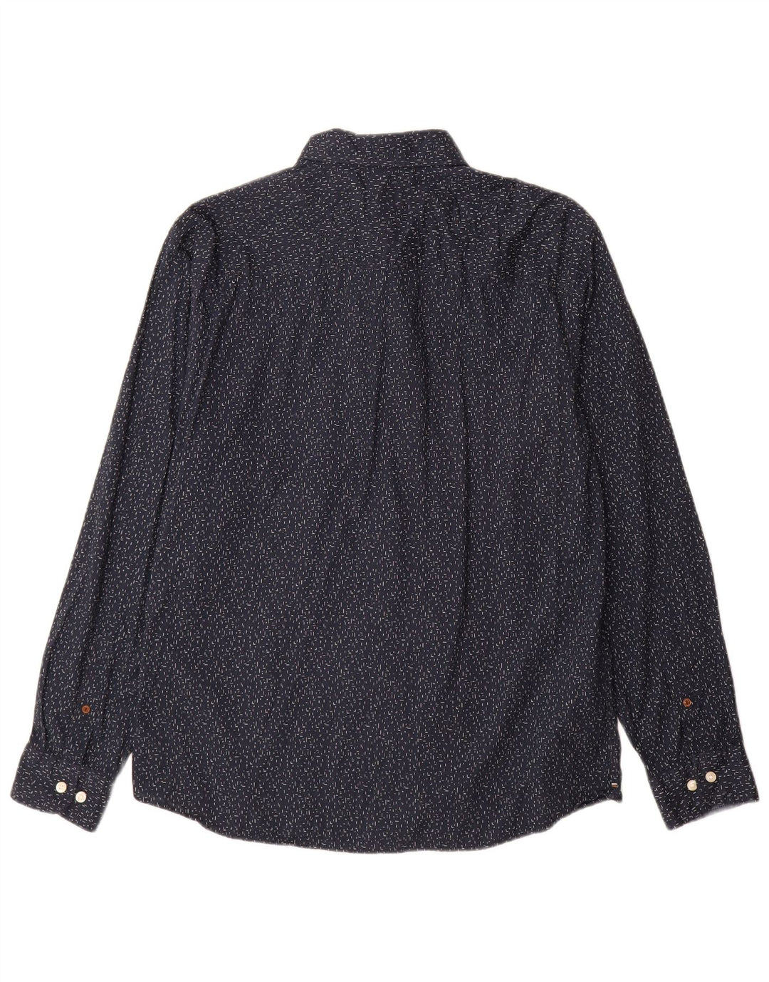 Jack & Jones Herrenhemd XL Marineblau gepunktete Baumwolle