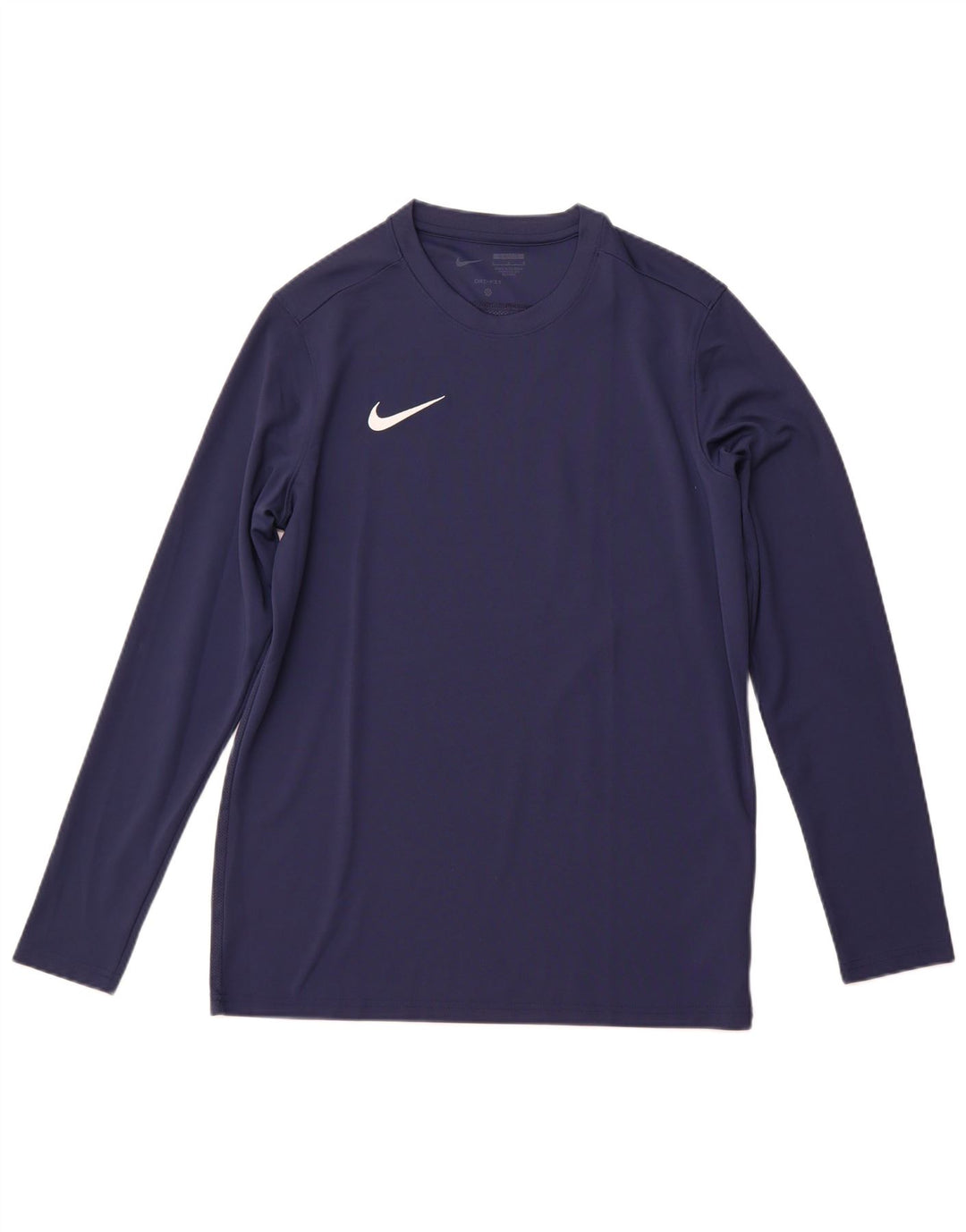 NIKE Herren Dri Fit Slim Fit Top Langarm Groß Marineblau Polyester