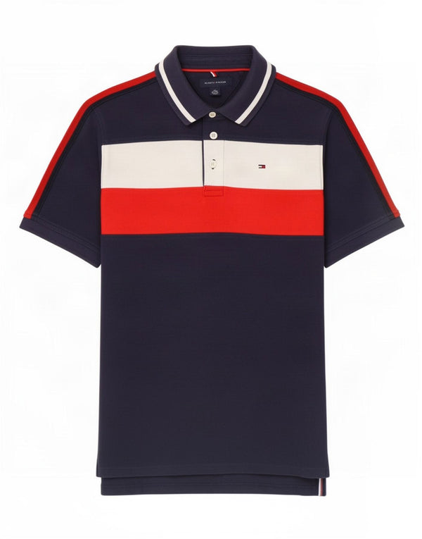 Tommy Hilfiger Jungen-Poloshirt, 12–13 Jahre, groß, Marineblau, Farbblock