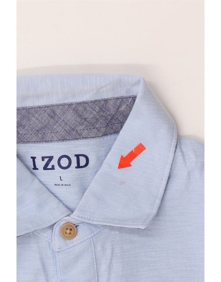 IZOD Mens Polo Shirt Large Blue Cotton Vintage Izod and Second-Hand Izod from Messina Hembry 