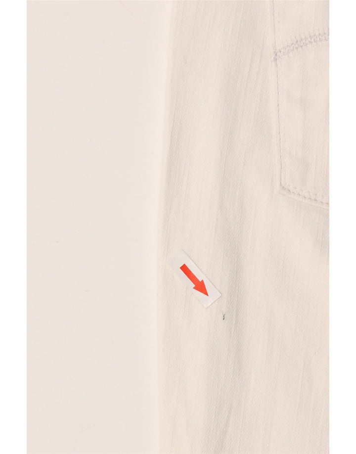 LEVI'S Damen 515 Capri-Jeans US 14 Large W36 L20 Weiße Baumwolle