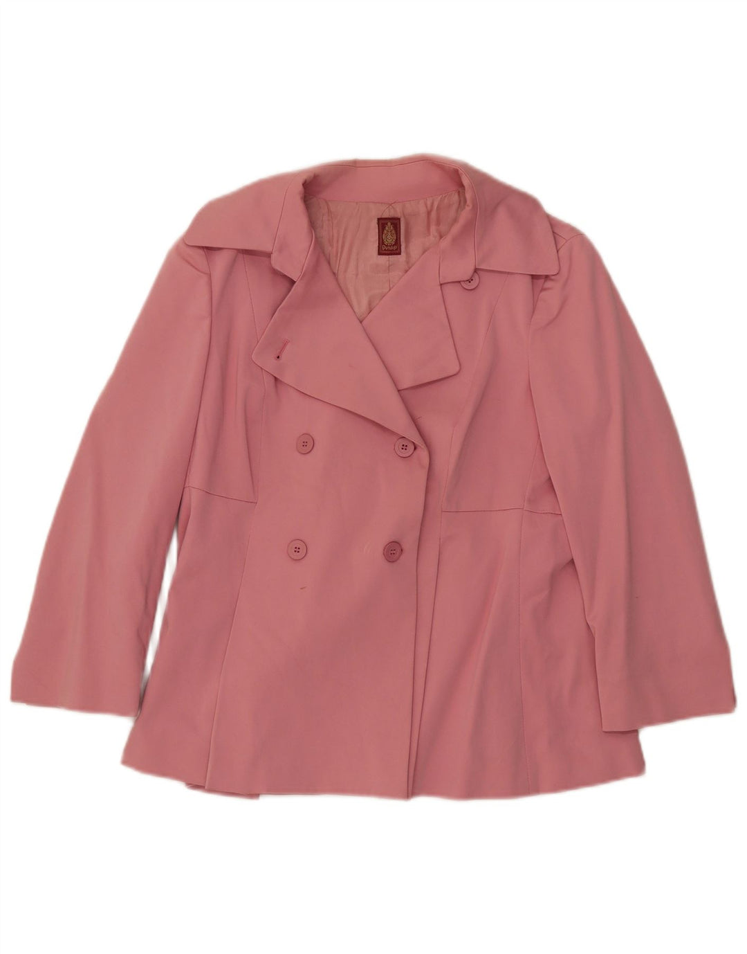 Dondup Damen Zweireiher-Blazerjacke IT 46 Large Rosa Baumwolle