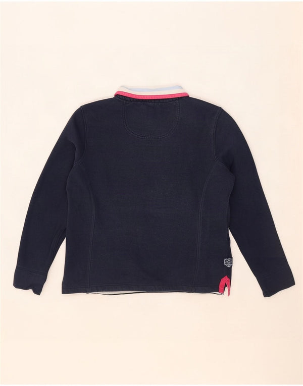 Crew Clothing Damen-Sweatshirt mit Reißverschluss am Hals, Gr. 12, mittleres Marineblau