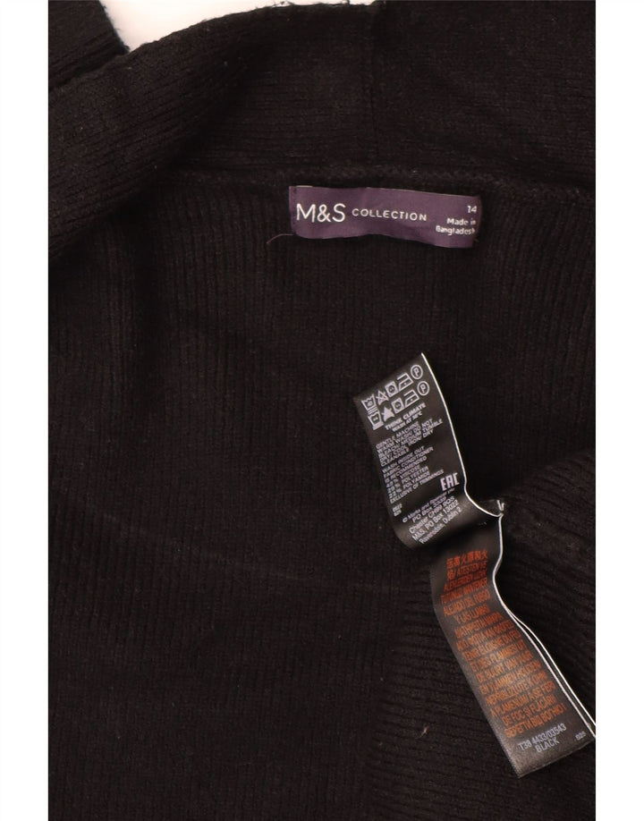 Marks & Spencer Damen-Strickjacke in Übergröße, offen, Gr. 14, Schwarz