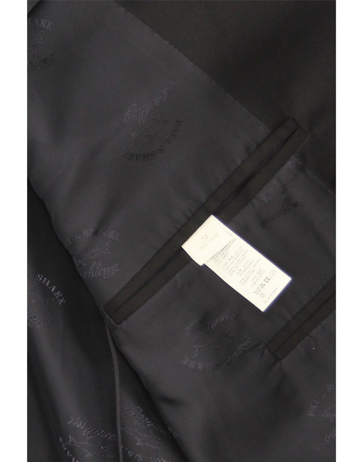 Paul & Shark Herren-Blazer mit 2 Knöpfen, IT 52 XL, schwarze Viskose