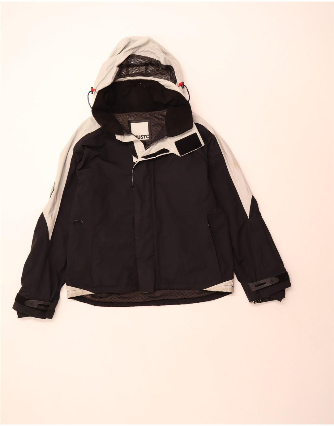 Musto Herren-Regenjacke mit Kapuze, UK 40, Größe L, Schwarz, Colourblock-Polyamid