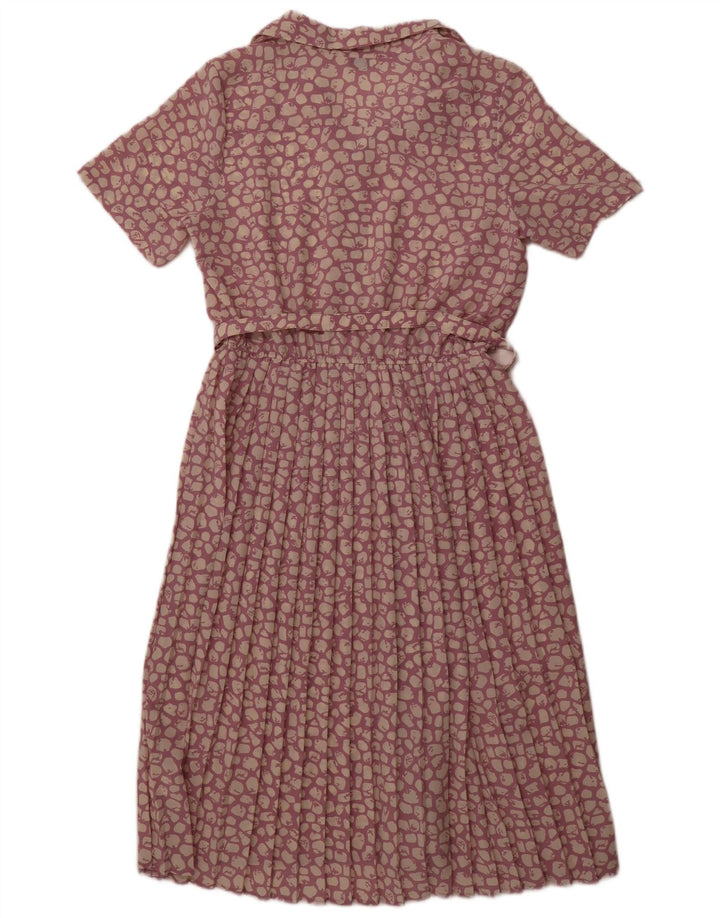 Classics Damen-Maxikleid, Größe 46, Lila, Polyester mit Tiermuster