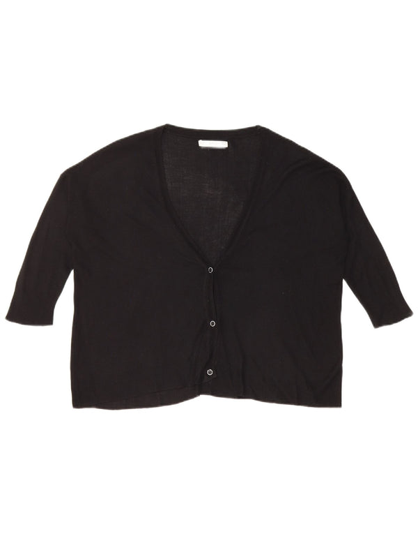 Zara Damen Bolero-Pullover, 1/2-Ärmel, übergroß, Gr. 10, Schwarz